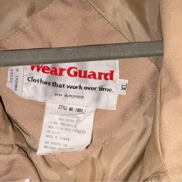 Vintage Wear Guard Men's Tan Vest - Men’s XL​ - Picture 3 of 5